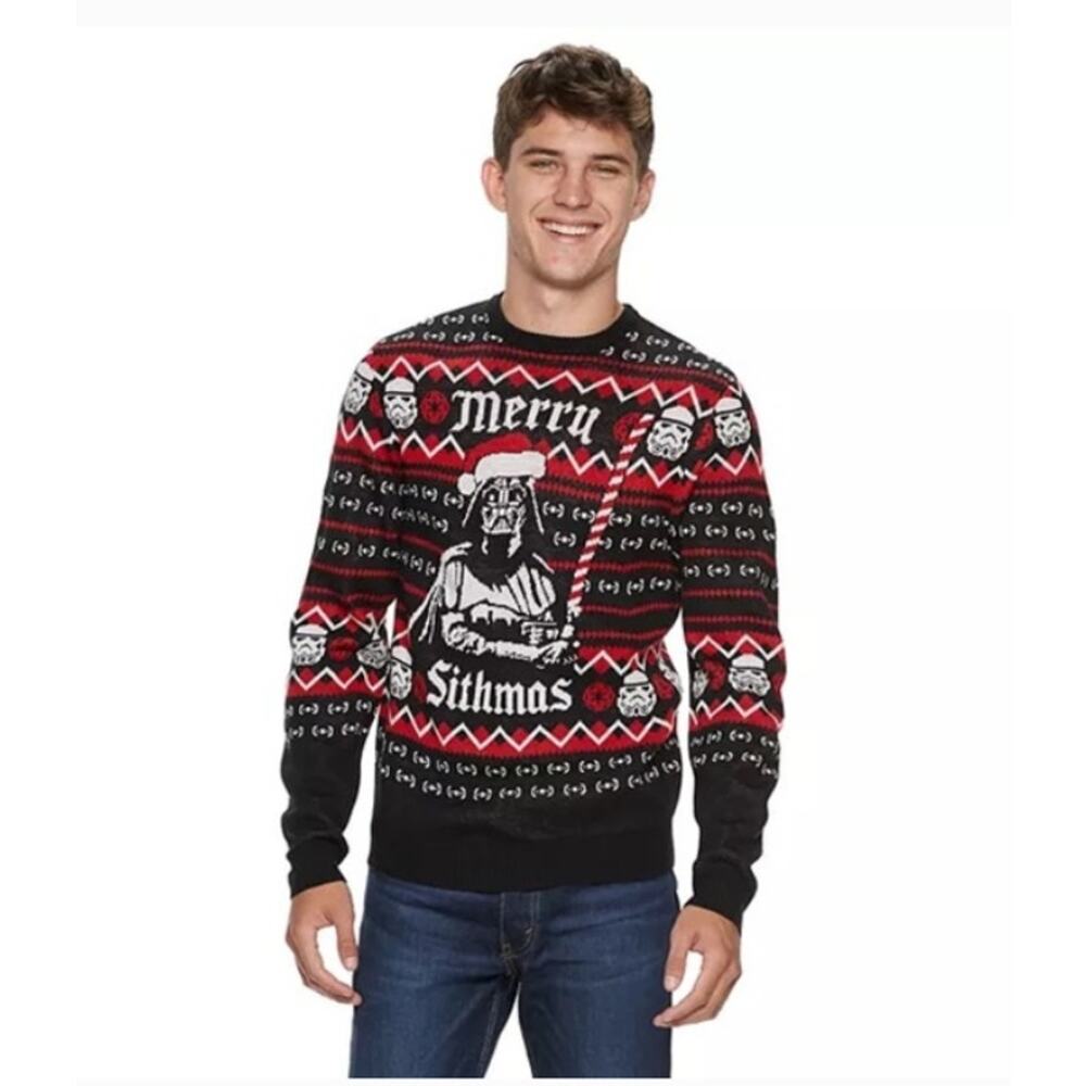 Star Wars Merry Sithmas Ugly Christmas Sweater Mens Large Holiday Darth Vadar